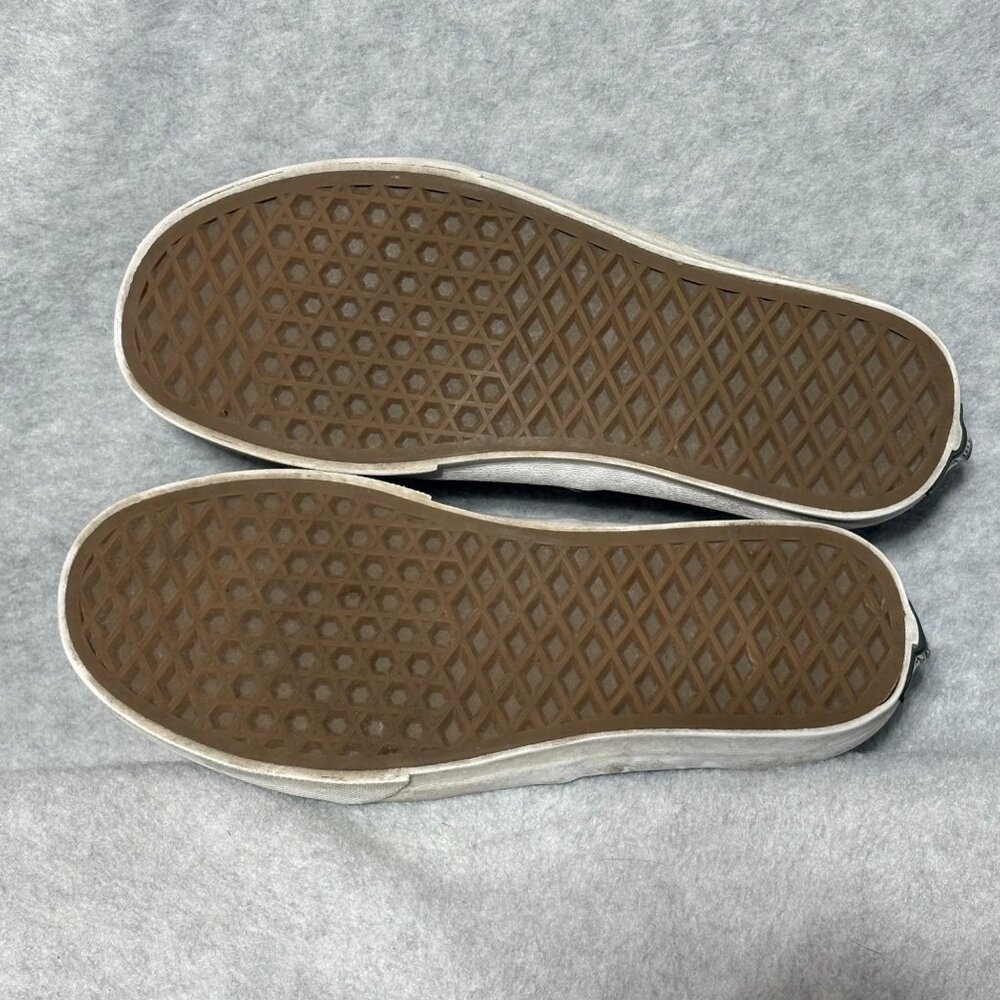 Vans Off The Wall Gray Canvas Lace-Up Sneakers Size 5 Mens Or 6.5 Womens - Picture 6 of 11